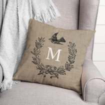 monogram decorative pillows