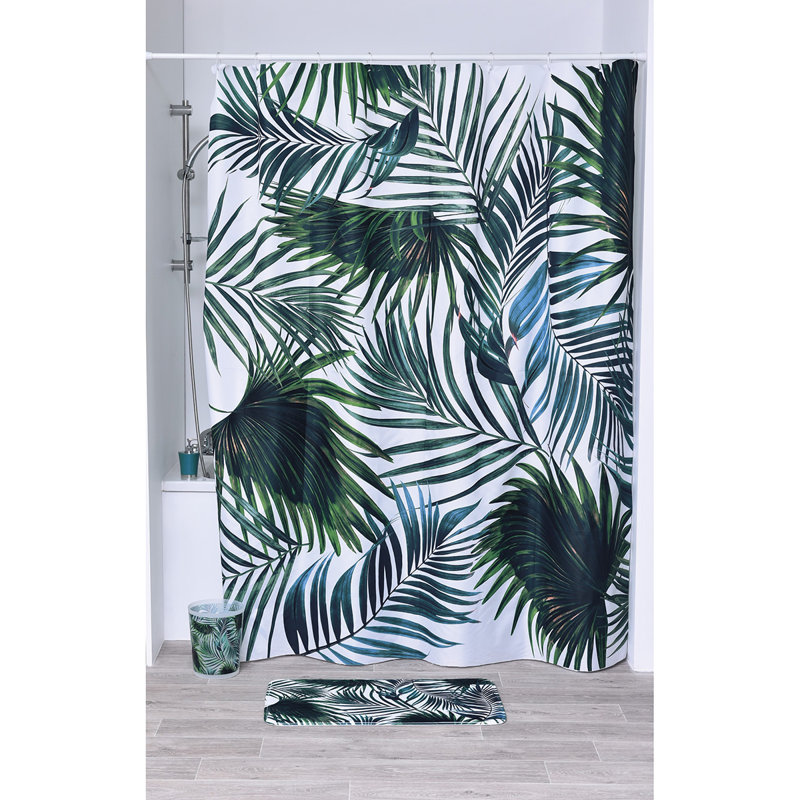 Evideco Tropical Printed Polyester Fabric Shower Curtain 71 W X 79 H Wayfair