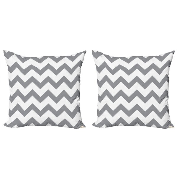 Grey Linen Store Reversible Chevron Printed Love Seat Protectors with Straps