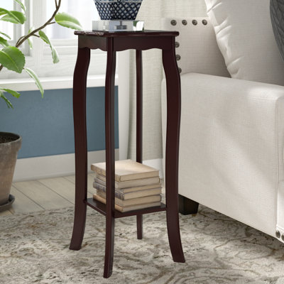 Carousel Multi-Tiered Solid Wood End Table with Storage