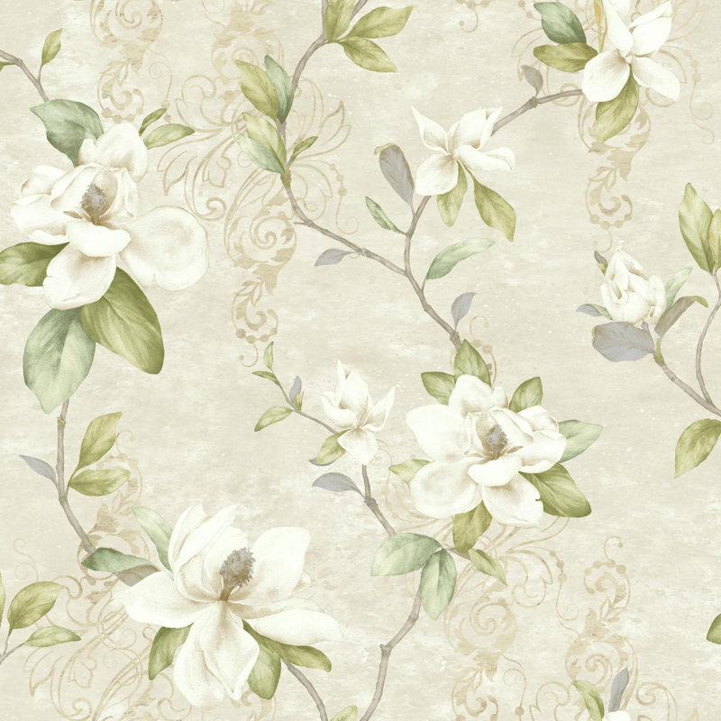 York Wallcoverings Charlotte Magnolia Trail 33 L X 20 5 W Floral