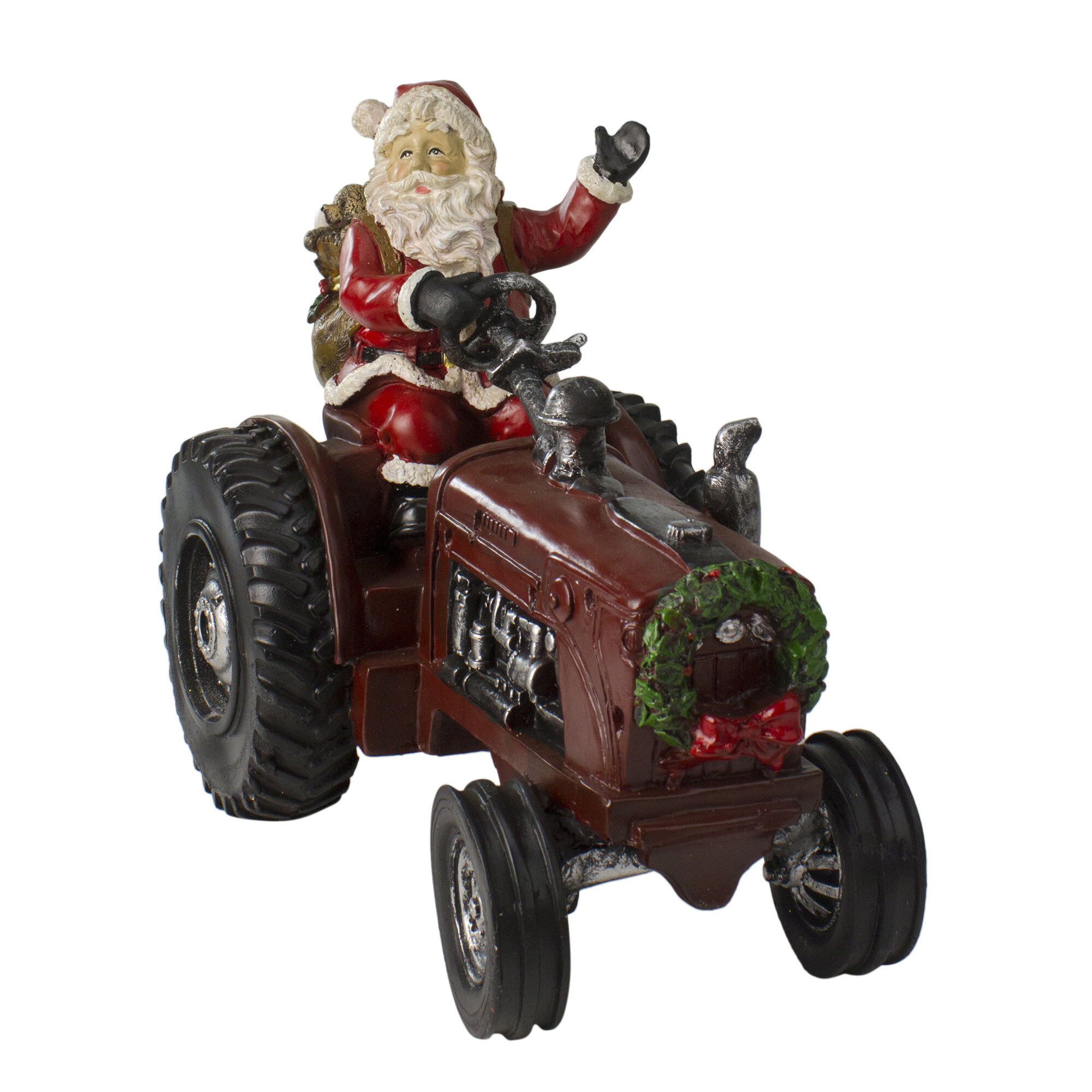 Miami Dolphins NFL Santa Riding Tractor Ornament