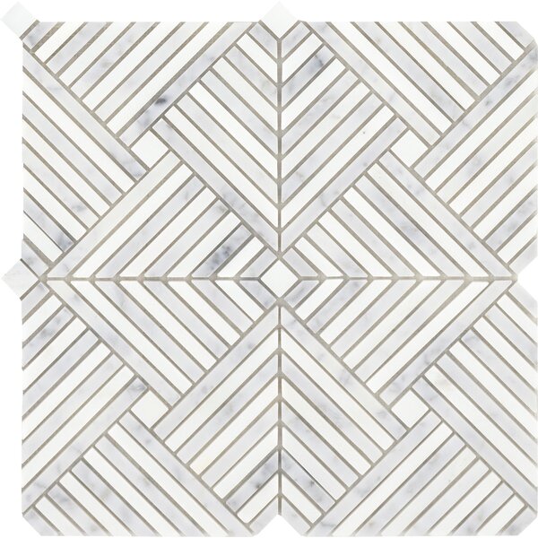 Shop Alluro Marble Basketweave Mosaic Wall & Floor Tile from Wayfair on Openhaus