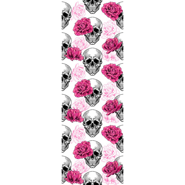 Ebern Designs Solange Removable Skull Roses 6 25 L X 25 W Peel