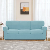 BLUE---COUCH SOFA COVER---STRETCH----CHECKERBOARD- 5 COLORS--COMES IN ALL SIZES 