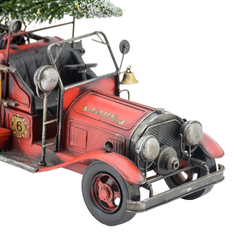 The Holiday Aisle Vintage Style Fire Truck With Christmas Tree