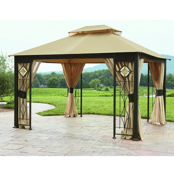 gazebo with screens and curtains