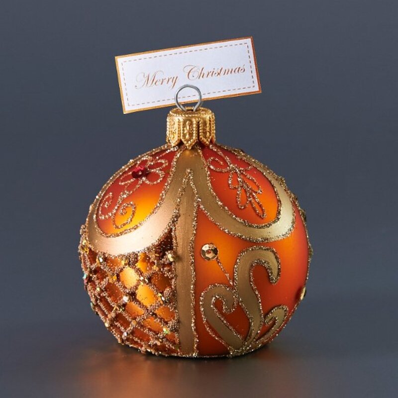 peach christmas ornament