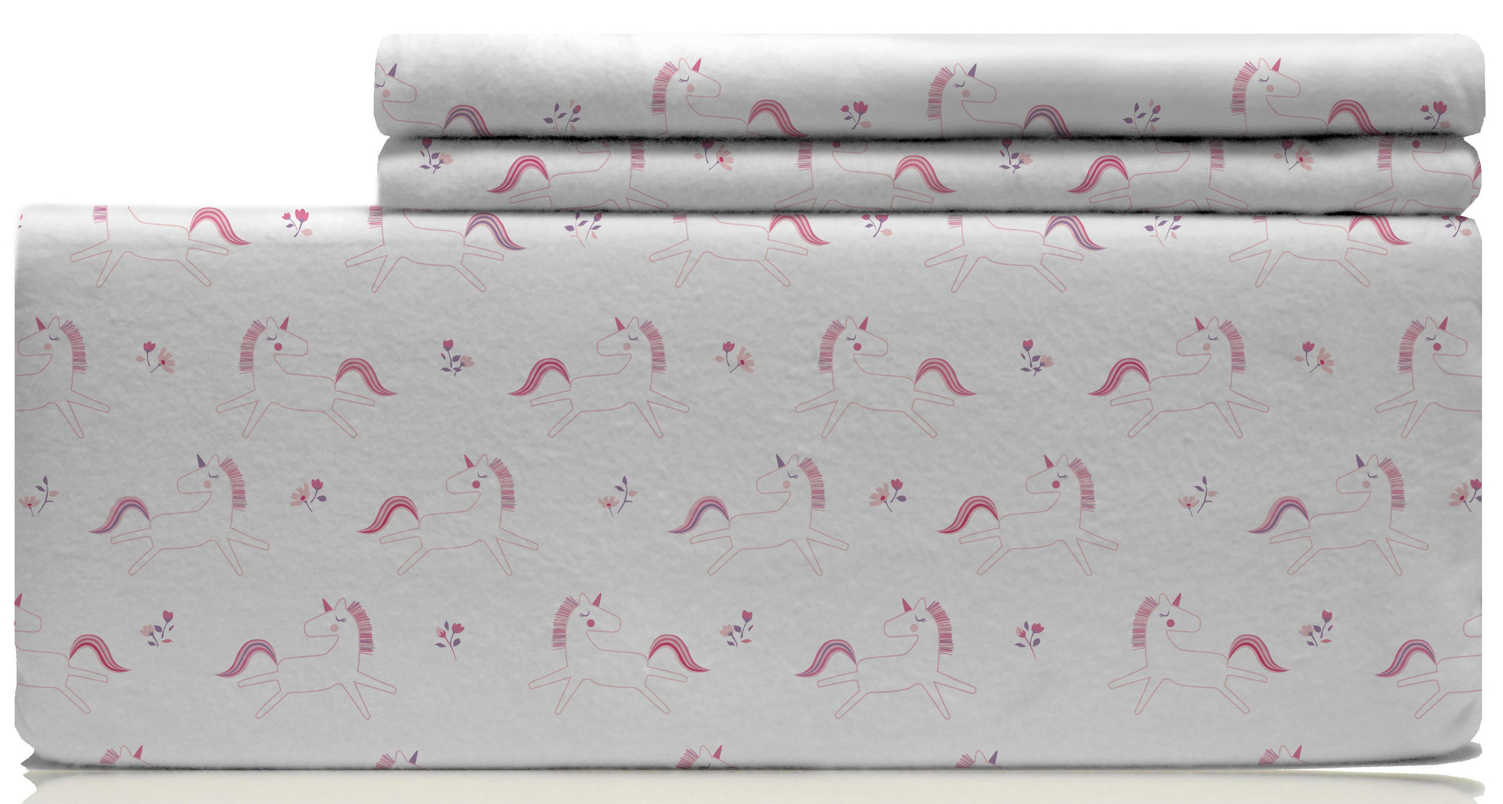 unicorn flannel sheets full