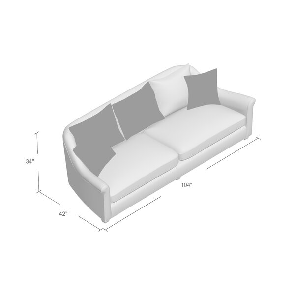 Frasier 104'' Recessed Arm Sofa with Reversible Cushions
