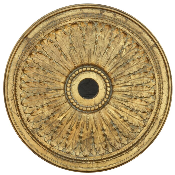 Classic Petite Gilt Chandelier Ceiling Medallion