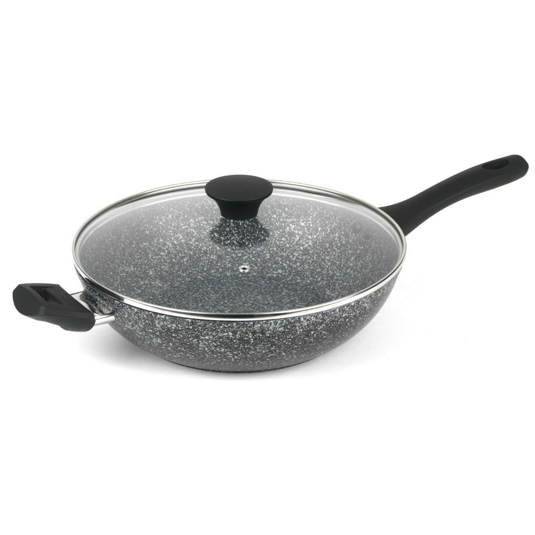 Salter 28 cm Antihaft-Wok aus Aluminium mit Deckel