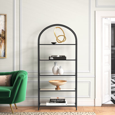 Adrianne 72.2'' H x 32.7'' W Etagere Bookcase