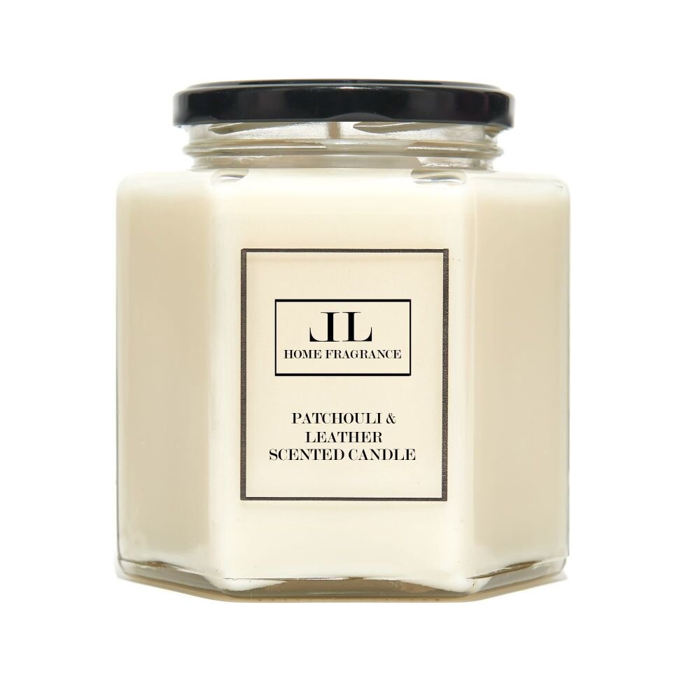 Patchouli and Leather Scented Jar Candle
