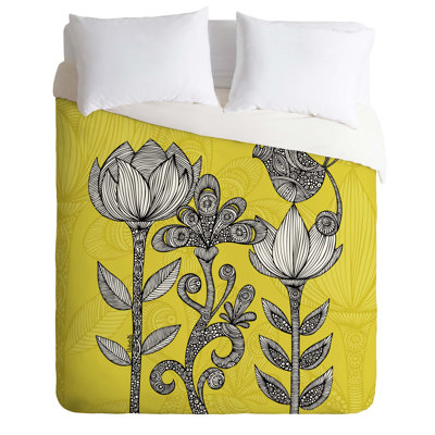 Mellott Garden Duvet Cover Bungalow Rose Size: Queen, Fabric: Lightweight
