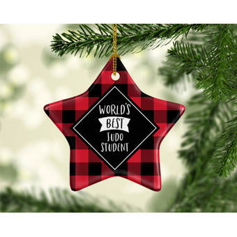 The Holiday Aisle Star Ceramic Hiker Holiday Shaped Ornament Wayfair