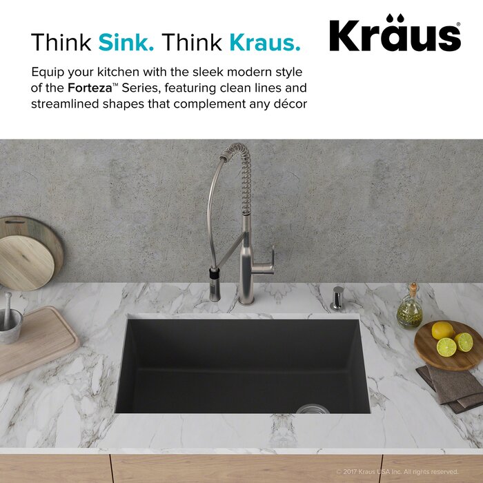 Forteza Kraus 32 X 19 Undermount Granite Composite Kitchen Sink