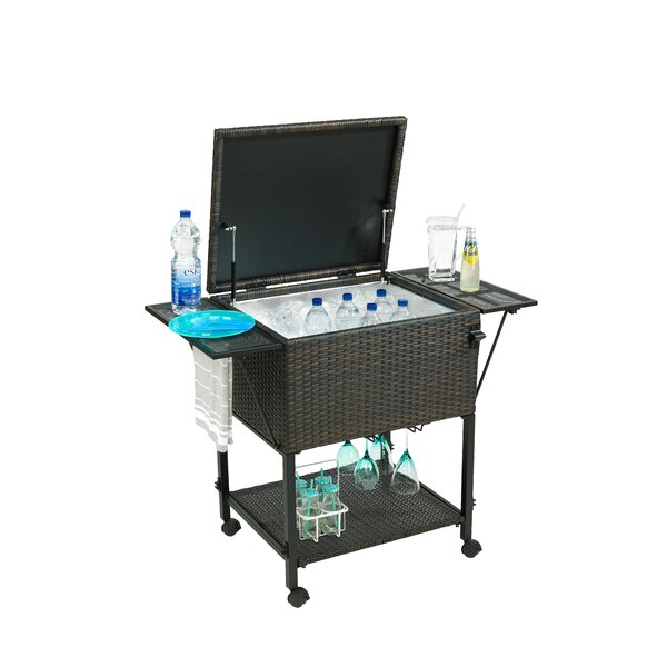 bar cart with ice chest