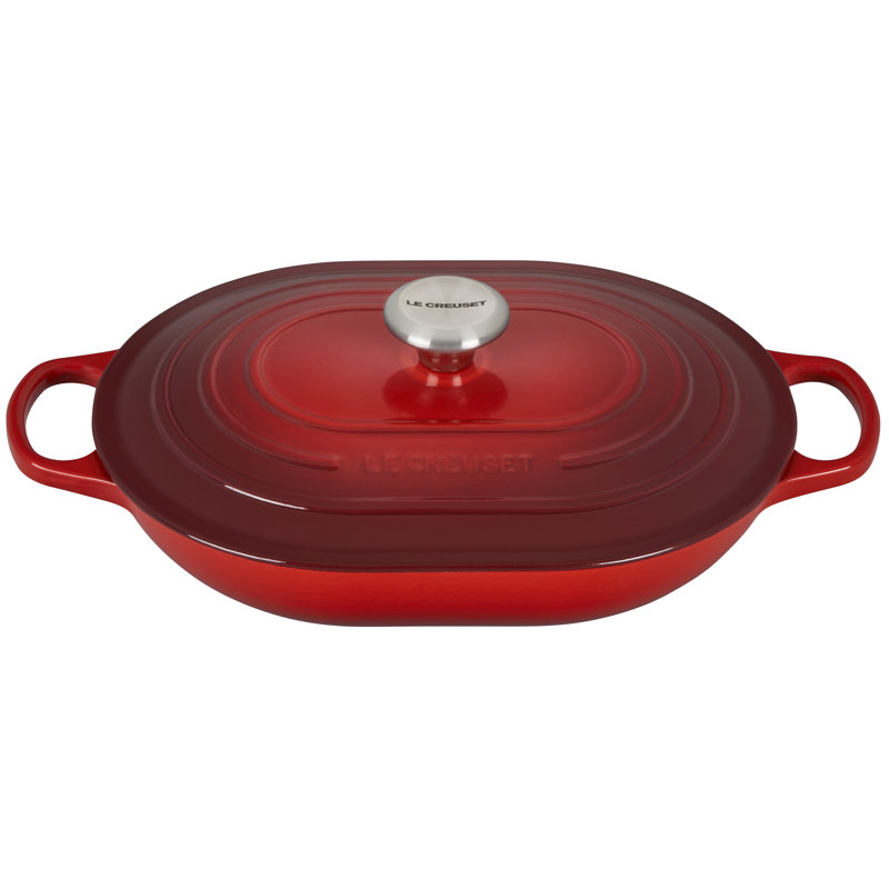 Le Creuset 3 75 Qt Cast Iron Oval Casserole With Lid Wayfair