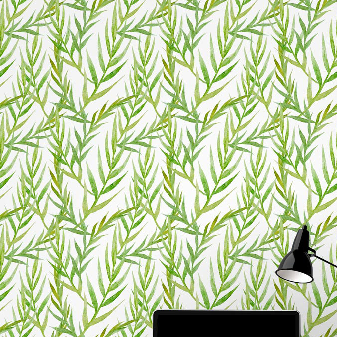 Wallums Wall Decor Leaves 48 L X 24 W And Stick Wallpaper Leaves 48 L X 24 W And Stick Wallpaper Tile