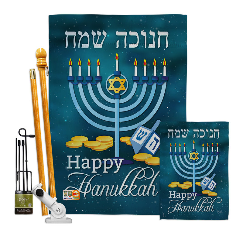 Breeze Decor Happy Hanukkah Impressions Decorative 2 Sided Polyester 40 X 28 In Flag Set Wayfair
