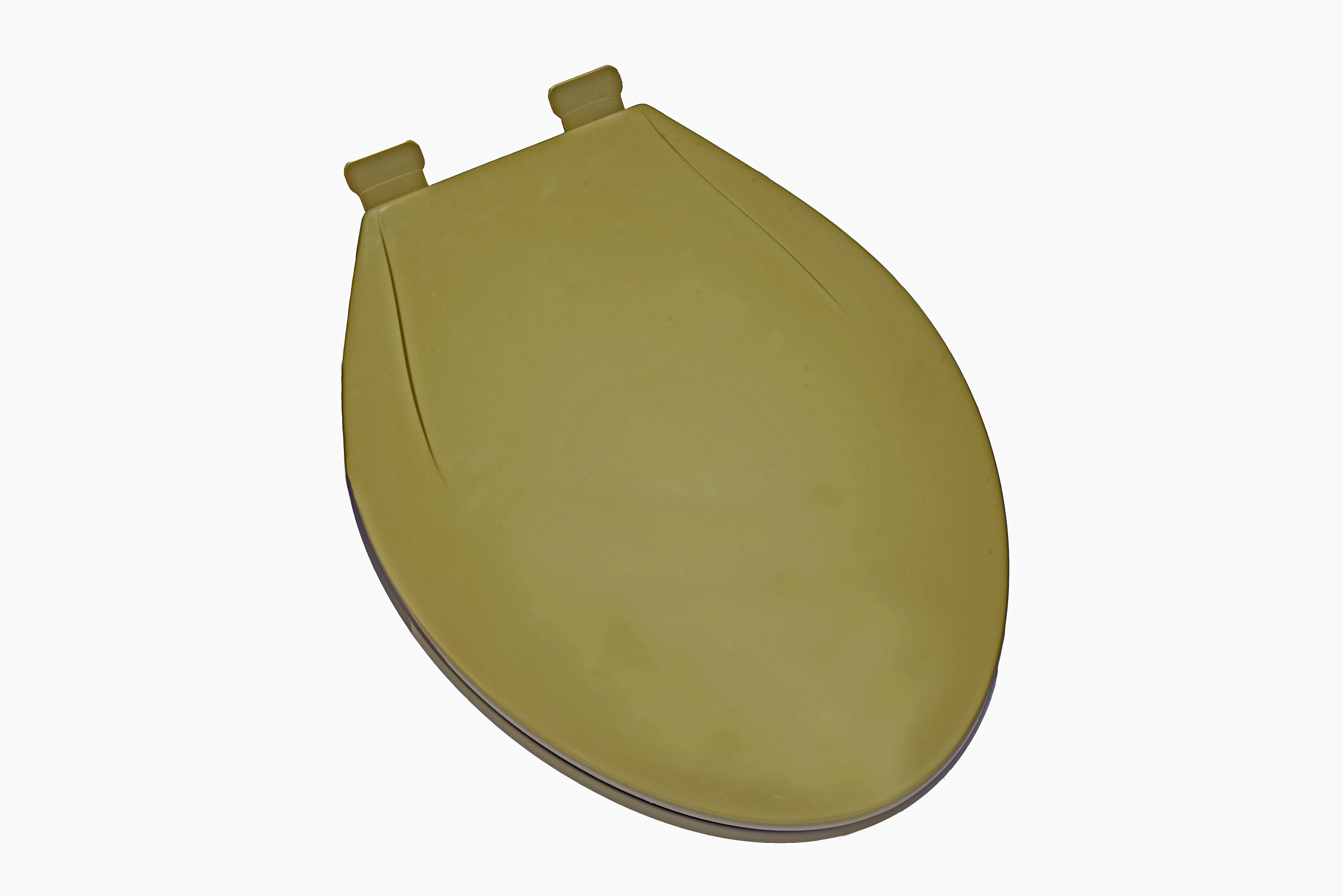 Toilet Seat Round Closed Front Plastic in Avocado Finish with WhisperClose Hinge 
