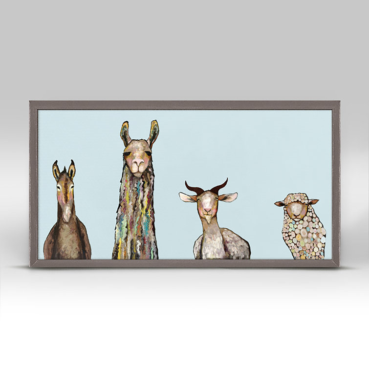 Donkey Llama Goat Sheep - Print on Canvas