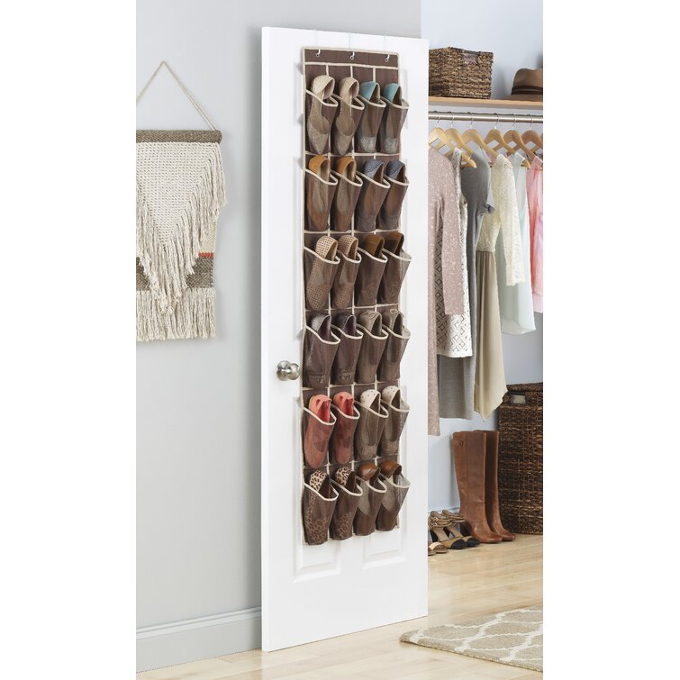 20 Pocket Hanging Over Door Shoe Organiser Home Storage Rack Space Saver make up 