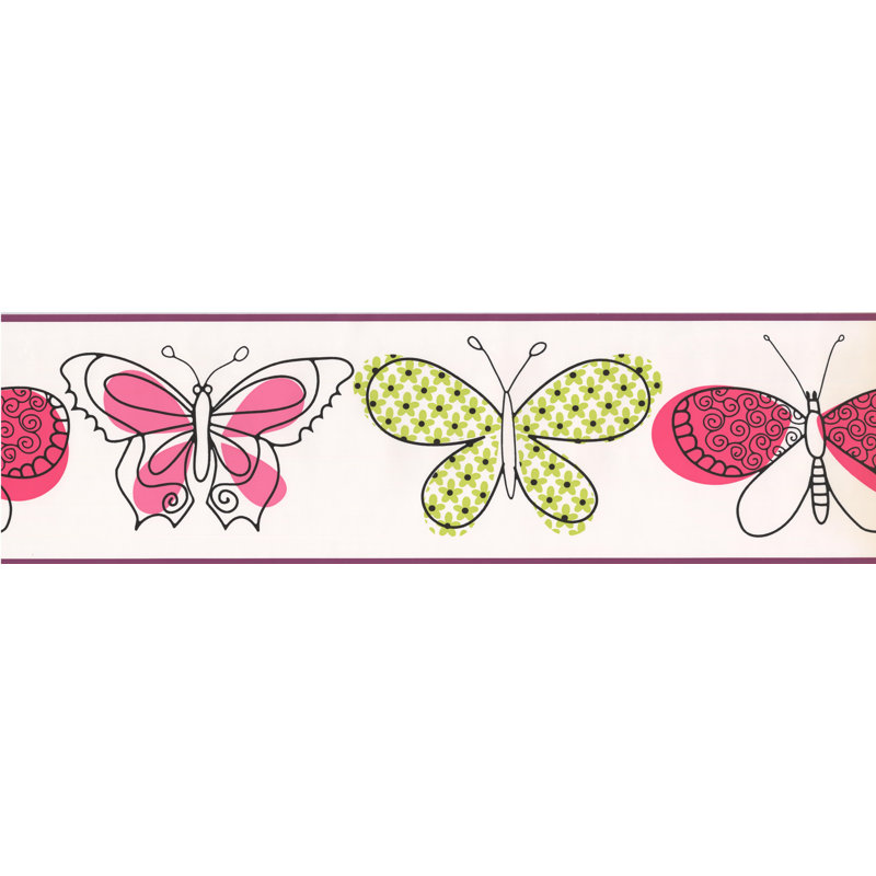 Retroart Butterfly Kids Baby 15 X 7 Wallpaper Border Wayfair