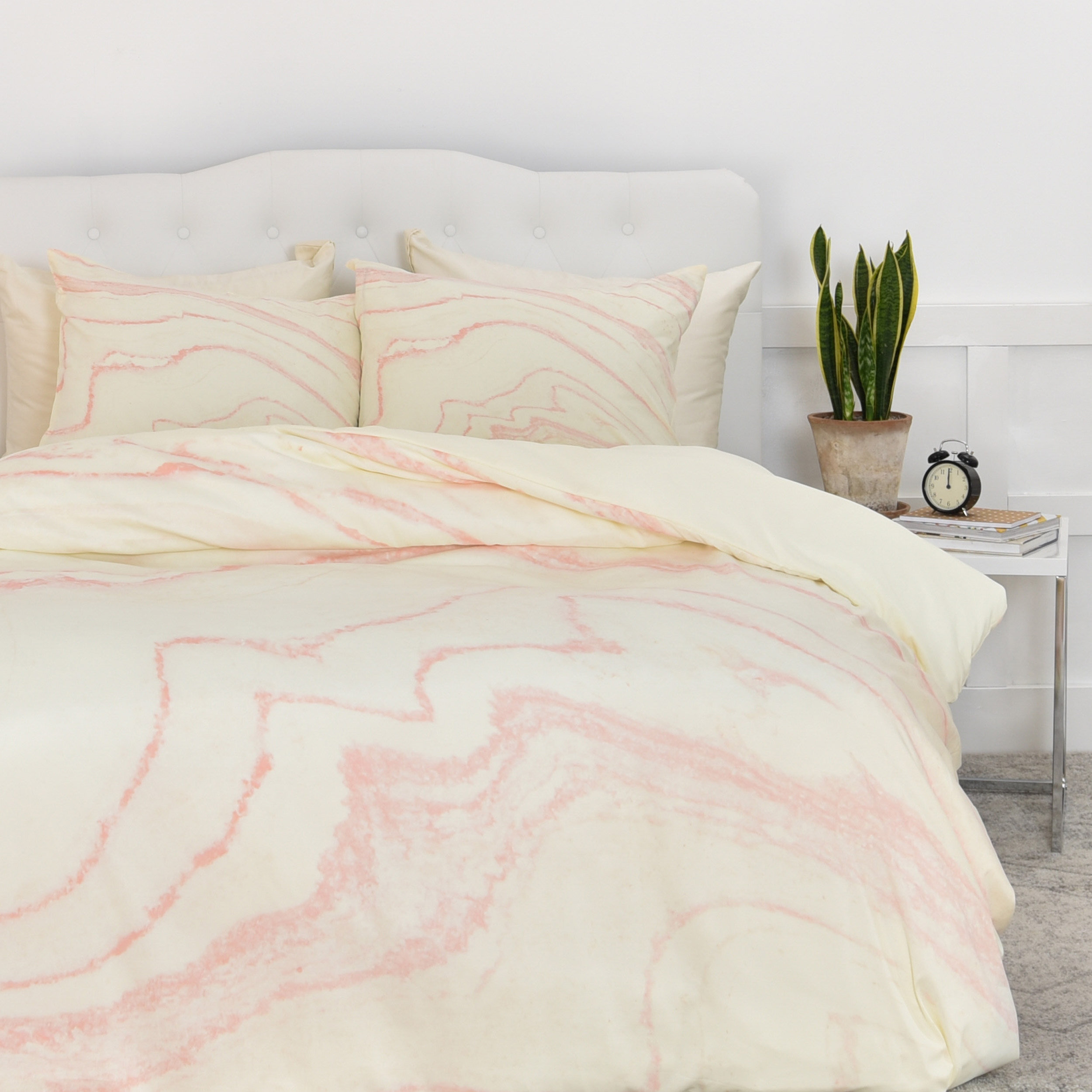 pink and cream duvet covers