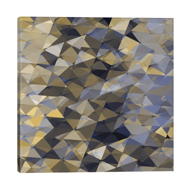 East Urban Home Geometric Squared I Graphic Art Print On Canvas Wayfair