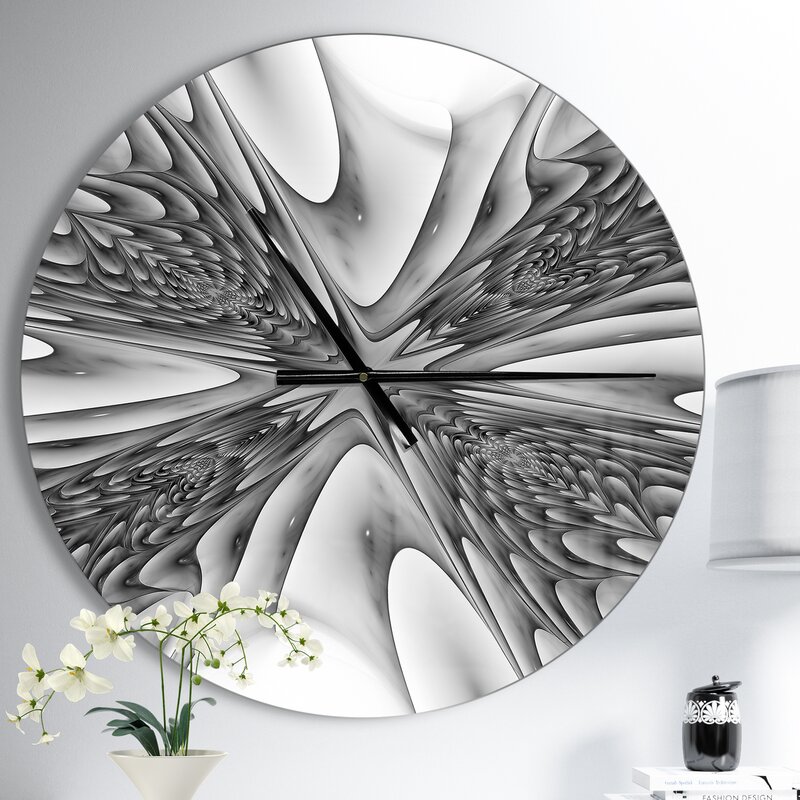 East Urban Home Oversized Fractal Wall Clock Reviews Wayfair