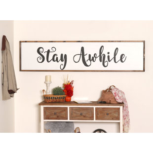 Extra Large Outdoor Wall Decor Wayfair Extra Large Stay Awhile Sign Wall Décor