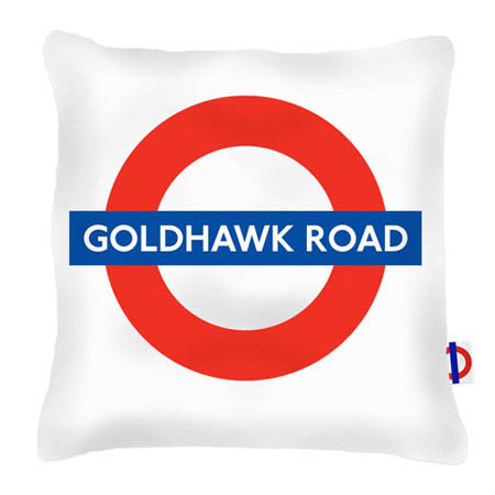 Gulf Breeze Goldhawk Road Tube Station Cushion London Transport