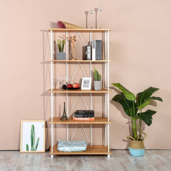 Gracie Oaks Swigert Etagere Bookcase Wayfair
