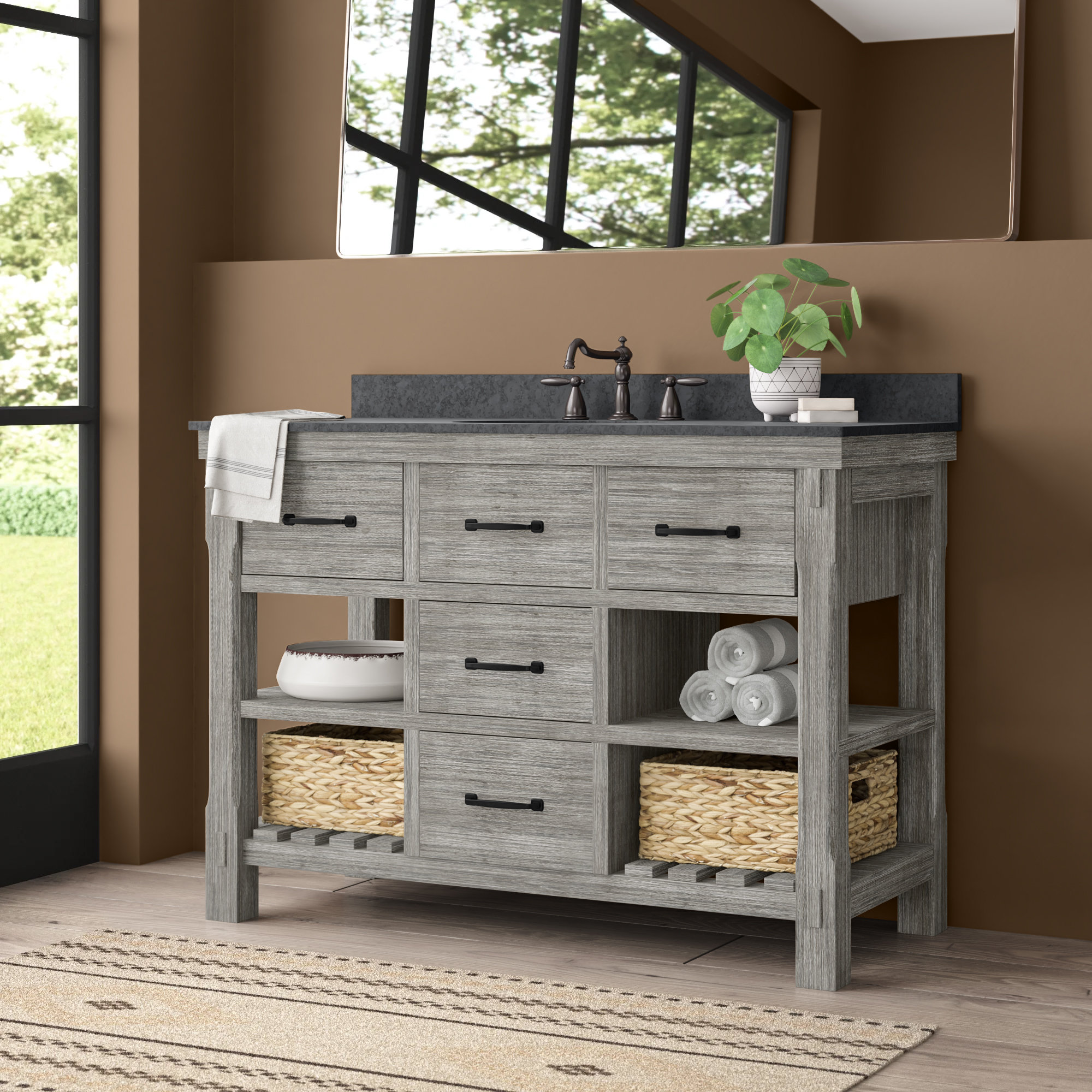 Millwood Pines Vannorman 49 Single Bathroom Vanity Set Reviews Wayfair Millwood Pines Vannorman 49 Single Bathroom Vanity Set Reviews Wayfair
