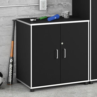 Locking Wood Storage Cabinets You Ll Love Wayfair Apollo 30 7 H X 29 W 19 D 2 Door Storage Cabinet