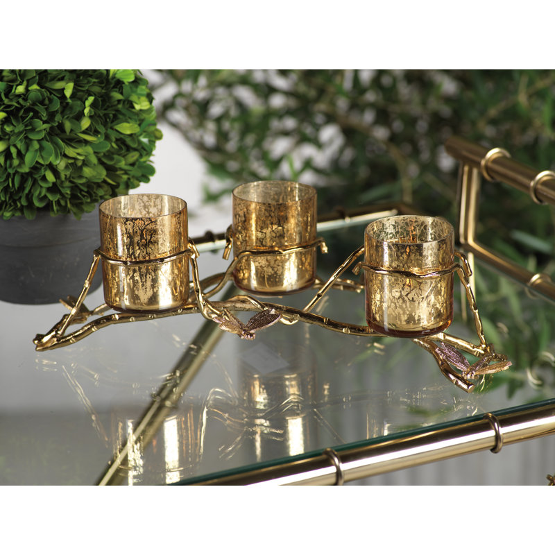 Le Prise 3 Tier Dragonfly Glass And Metal Votive Holder Wayfair