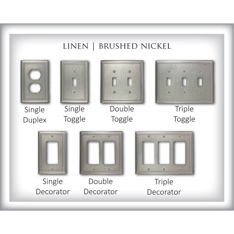 Linen Textured 3 Gang Toggle Light Switch Wall Plate