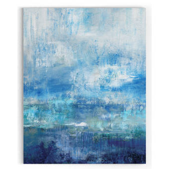 Morning Mist Watercolor Painting Print On Wrapped Canvas