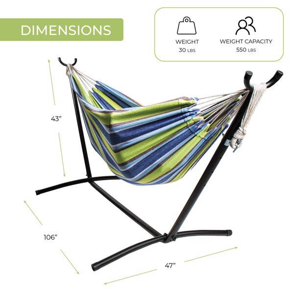 Julio Double Camping Hammock with Stand