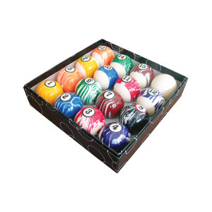 Action Billiard Balls 16 Piece White Marble Ball Set