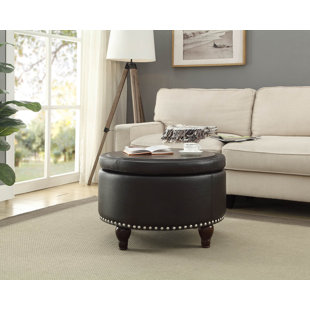 Leather Faux Round Coffee Tables You Ll Love Wayfair Durazo Coffee Table With Storage