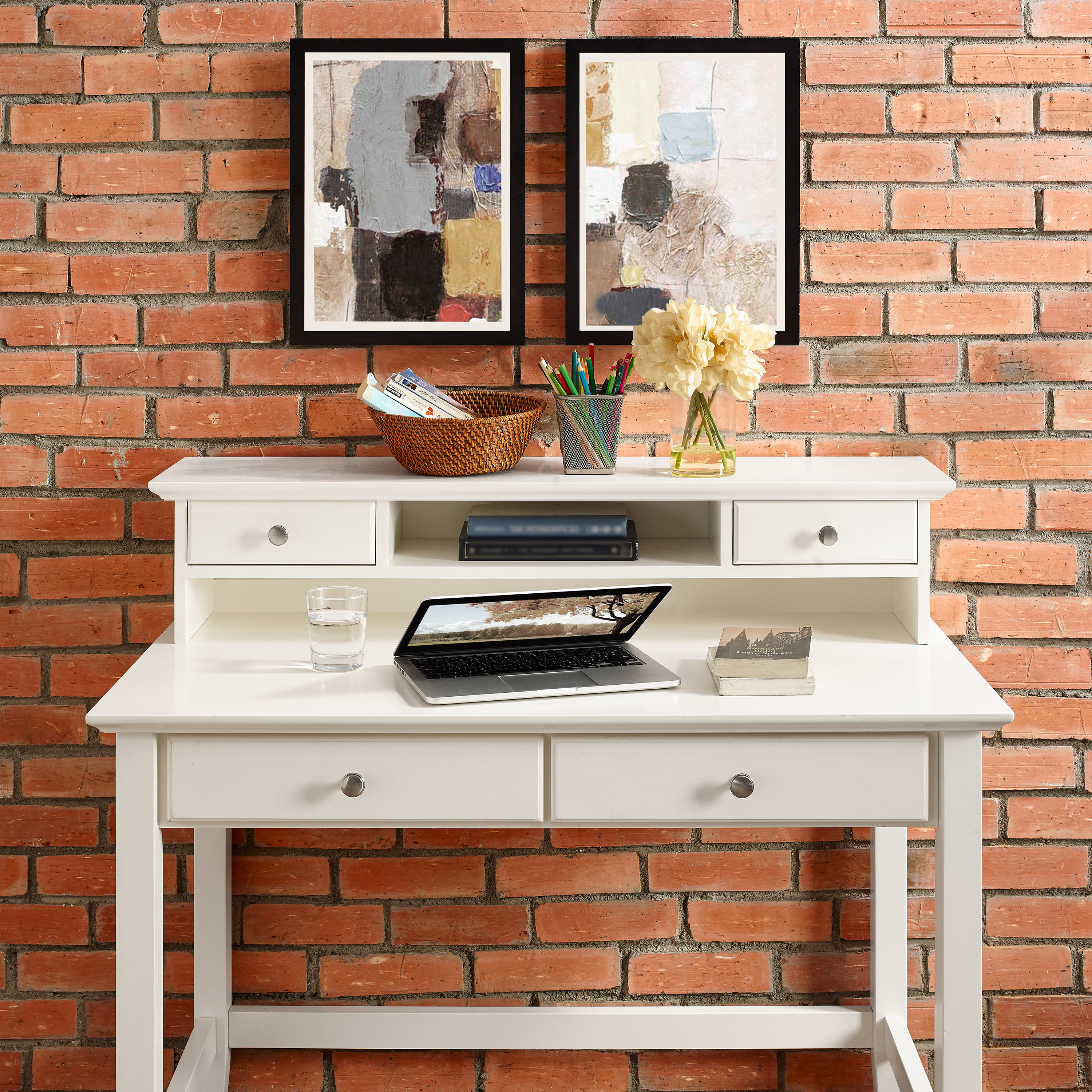 rolltop desk with hutch desk with hutch white