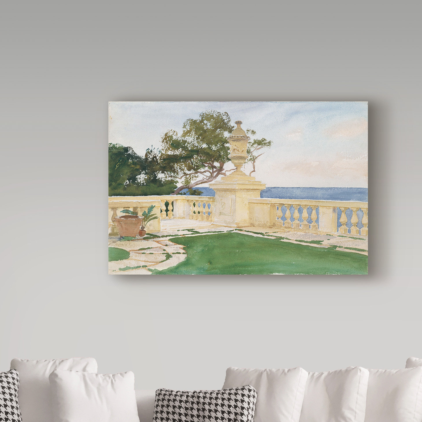 Vault W Artwork John Singer Sargent Terrace Vizcaya by John Singer Sargent Print on Canvas