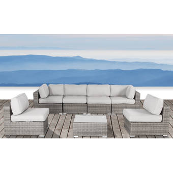 Orren Ellis Vasil 9 Piece Sectional Seating Group With Cushions Reviews Wayfair