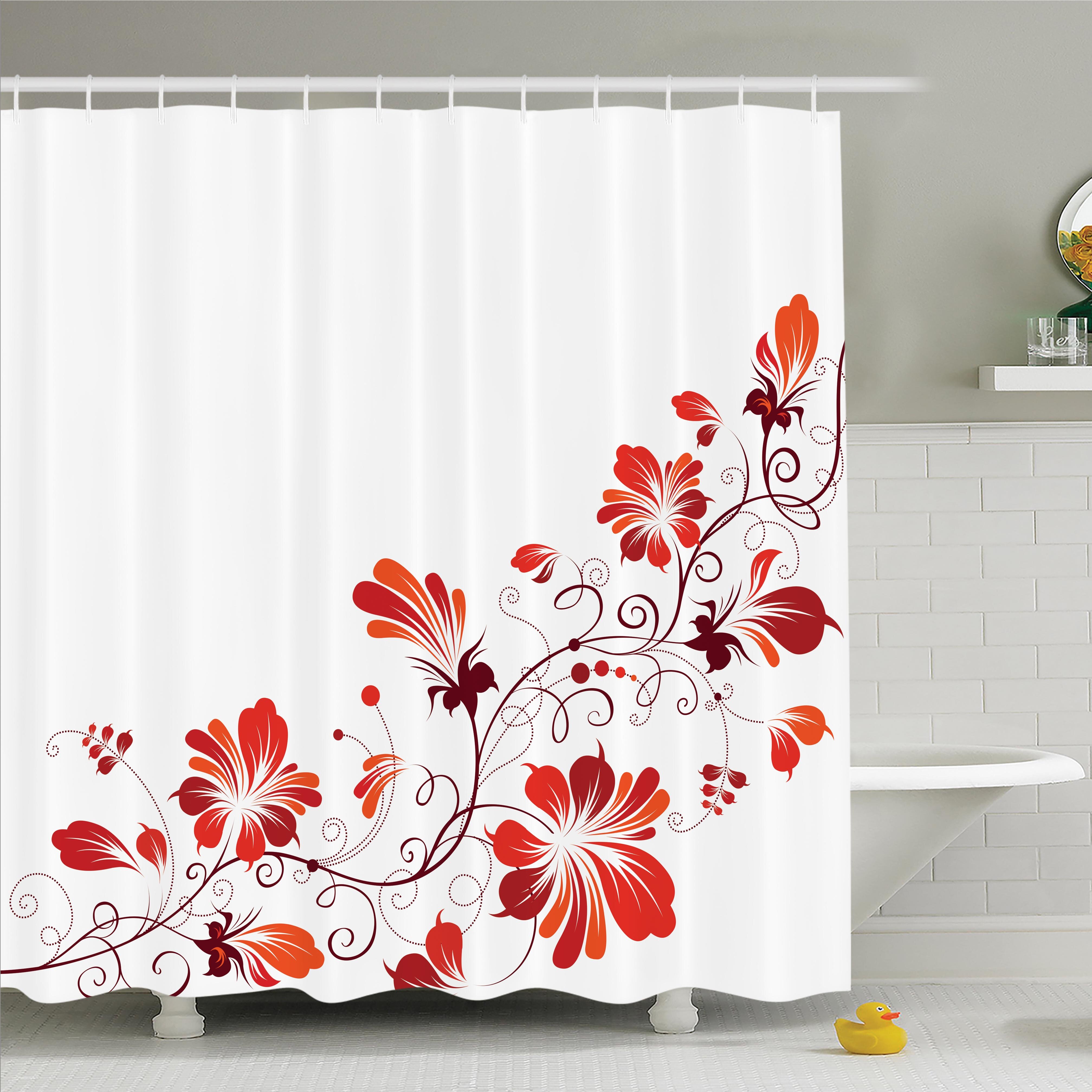 Moon Curved Waterproof Bathroom Polyester Shower Curtain Liner Water Resistant 