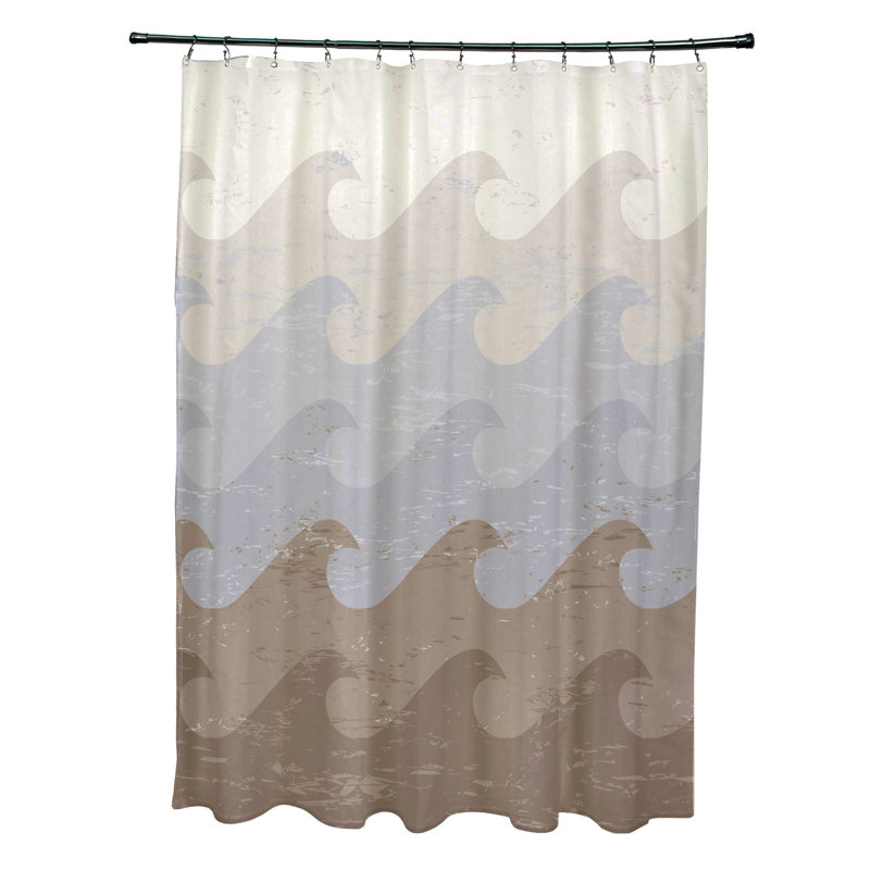 Bay Isle Home Pembrook Polyester Deep Sea Geometric Shower Curtain Bay Isle Homepembrook Polyester Deep Sea Geometric Shower Curtain