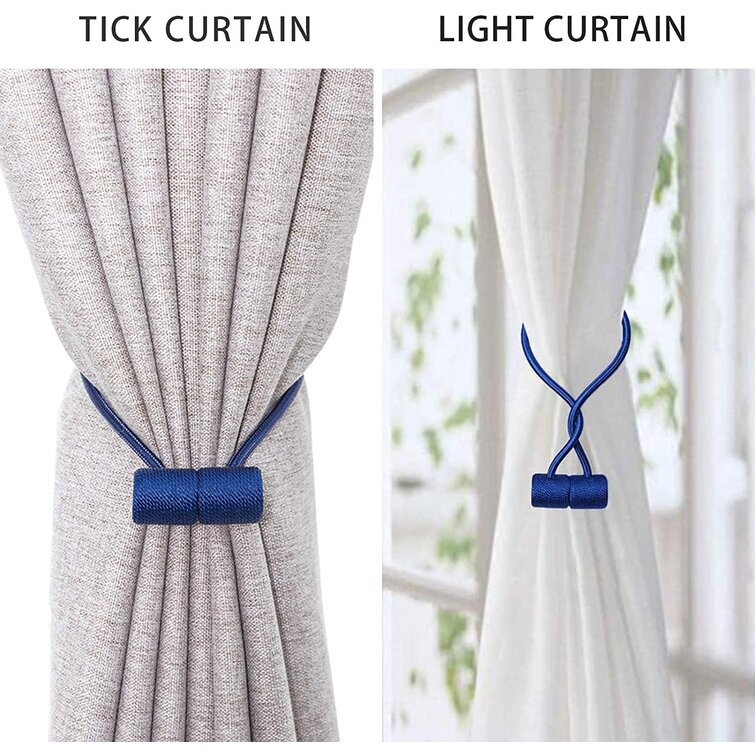 Magnetic Curtain Tiebacks 2pcs Holdback for Blackout and Sheer Window Draperies