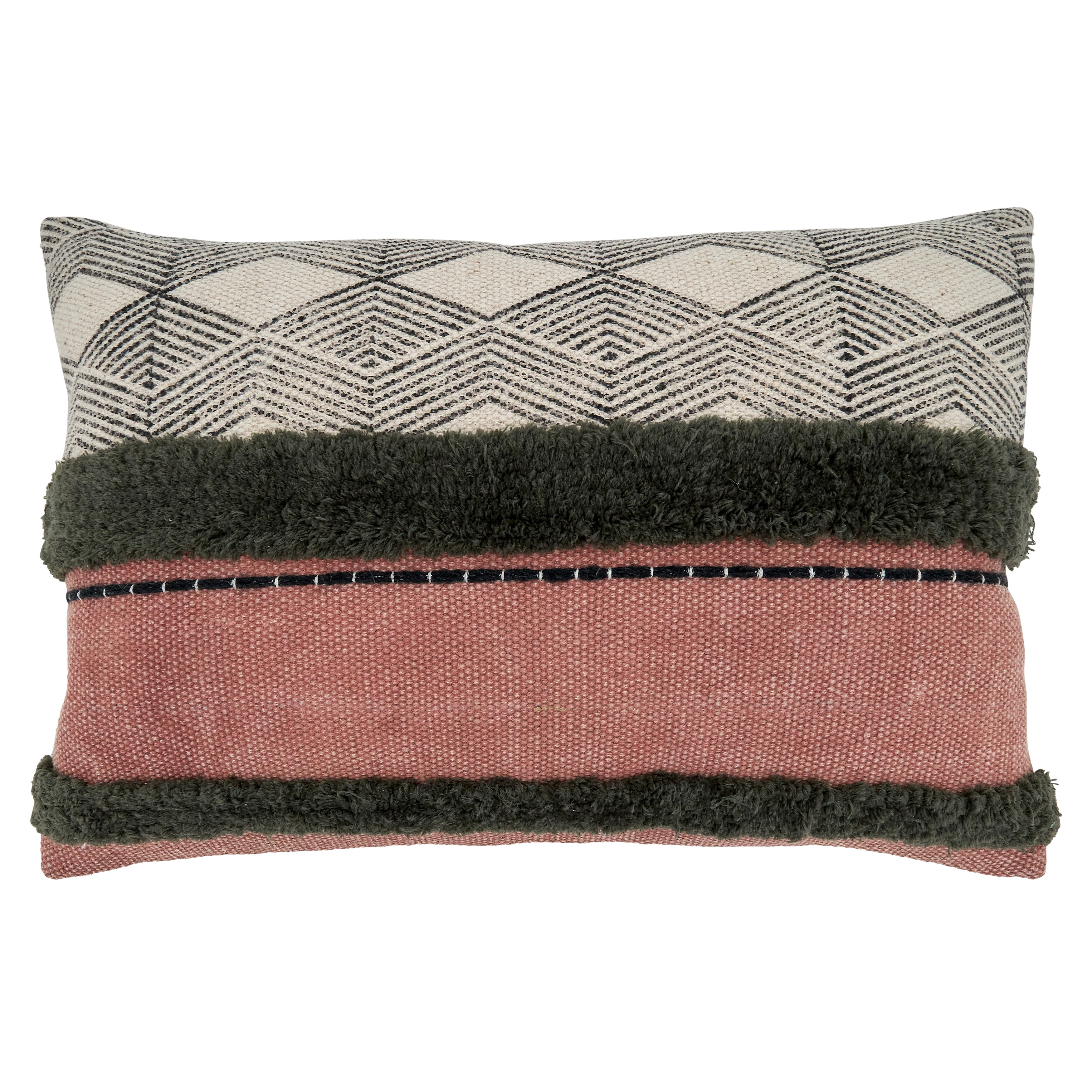 Dakota Fields Errol Cotton Geometric Lumbar Pillow Cover | Wayfair